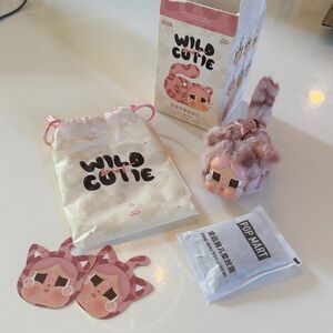 Pop Mart CRYBABY Wild but Cutie Series - Vinyl Plush Pendant PINK Cutie.